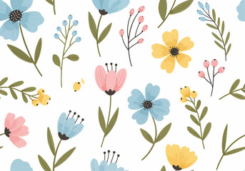 Obraz premium Formal flower pattern background vector structured symmetrical design