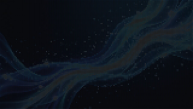 Futuristic cyan motion blur dot matrix background illustration.