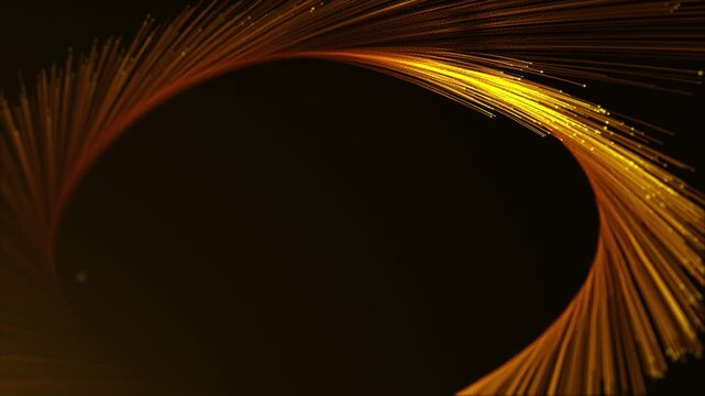 4k golden line background video