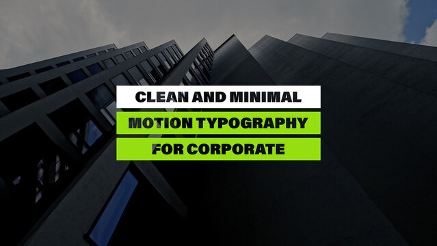 Clean and Minimal Motion Typography for Corporate
