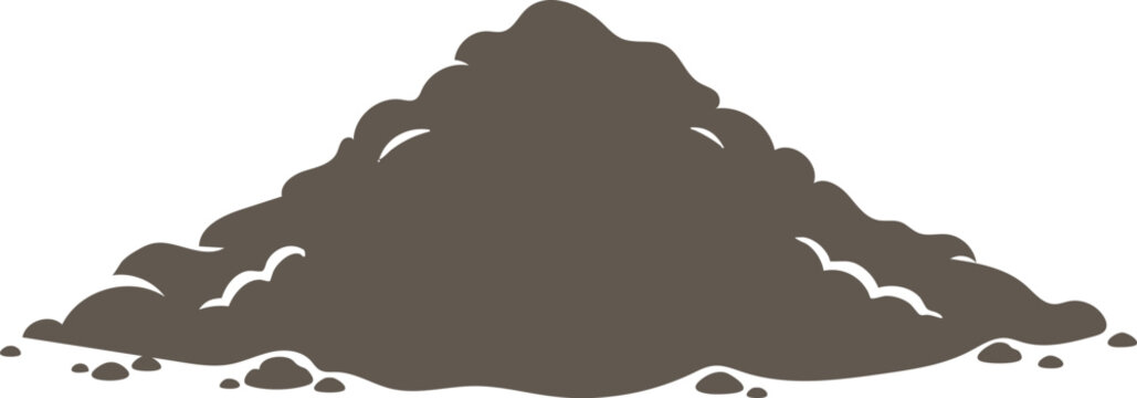 Soil Heap Isolated Vector