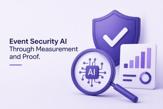 Event Security AI with Shield Chart and Magnifier
