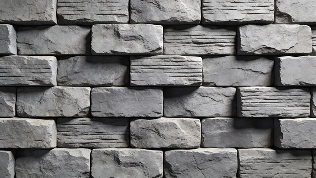 seamless, repeating pattern of interlocking stone bricks. The layout is a uniform grid, with each brick having a rectangular shape and a textured surface. The bricks are arranged in a staggered patter
