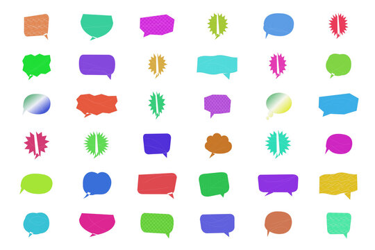Colorful set of flat icons representing different objects and activities isolated on transparent background