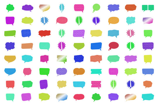 Colorful set of flat icons showing different emotions and activities isolated on transparent background