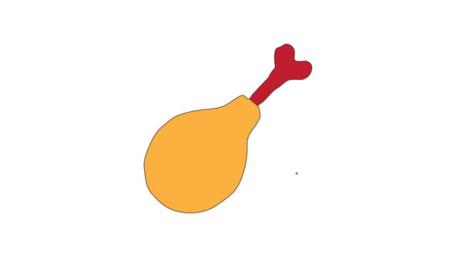PrintFried Chicken Drumstick