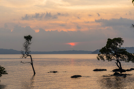 Sunset at Chidiya Tapu Beach, Andaman 