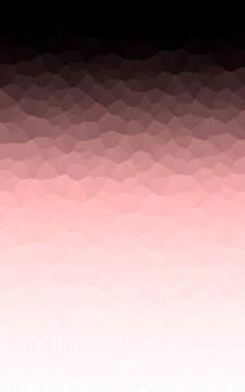 Abstract geometric background with a soft gradient transition from black to white through shades of pink, crystalline mosaic pattern texture for modern design projects