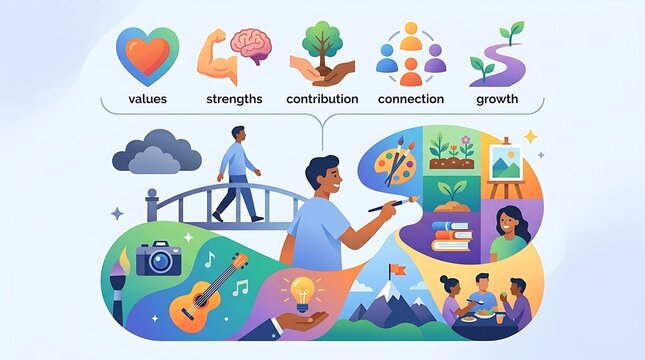 Mapping personal growth and identifying core life values