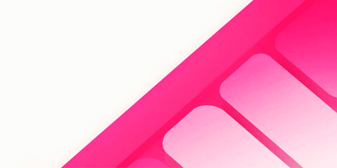 Abstract pink geometric shapes with rounded corners create a modern and vibrant graphic design, suggesting creativity and dynamism. © Art Boy