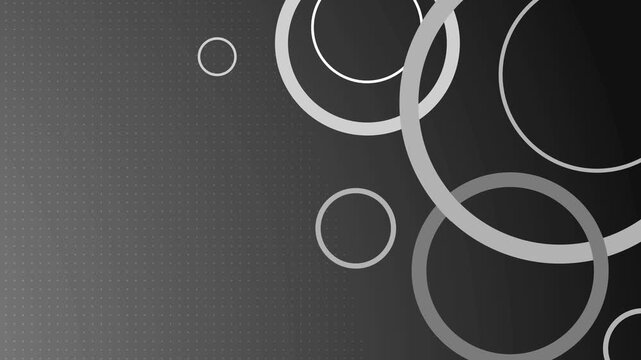 Abstract background with overlapping colorful rings and circles modern geometric design with copy space animation