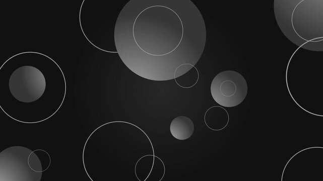 Abstract background with glowing circles and thin rings modern digital style with soft light animation