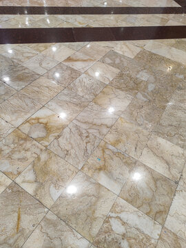 Ceramic floor in a mall in Bandung, Indonesia 