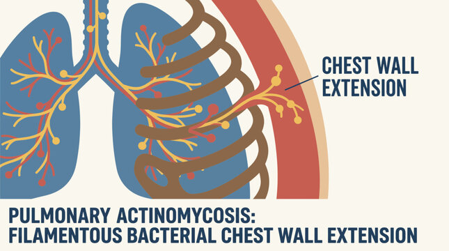Pulmonary Actinomycosis Filamentous Bacterial Chest Wall Extension