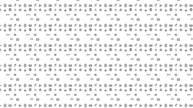 Seamless Pattern of Various Hand Drawn Doodle Icons and Symbols.