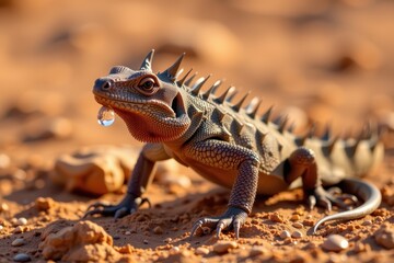 Obraz premium Close-up of bearded dragon lizard