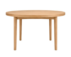 Fototapeta premium Natural Oak Wood Circular Coffee Table on Black Background