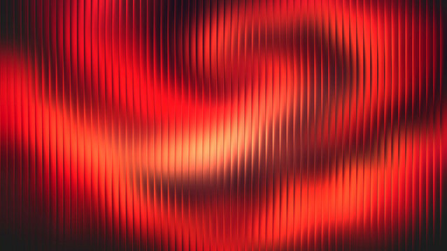Abstract Halloween swirl in warm red and orange tones with vertical ribbed texture and soft bokeh highlights