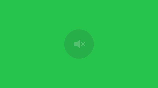Speaker audio volume icon animated button on green screen a high-quality animation of a icon perfect for sound controls in media players mobile applications digital interactive