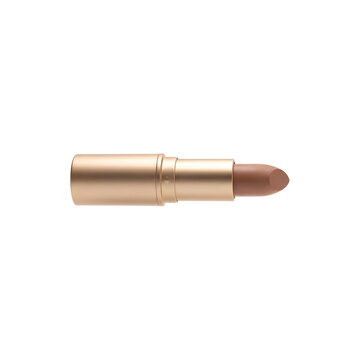 Nude Brown Lipstick in Gold Tube PNG
