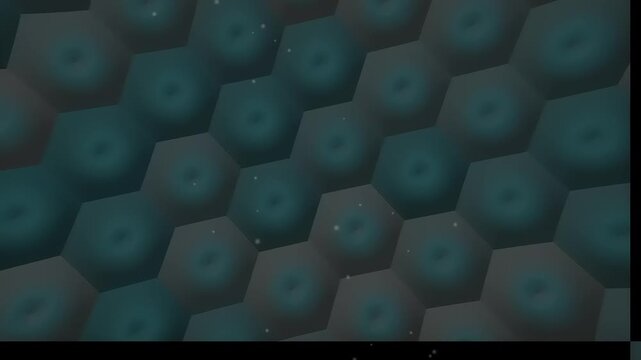 Geometric Hexagon Pattern in Dim Blue Lighting Abstract Background
