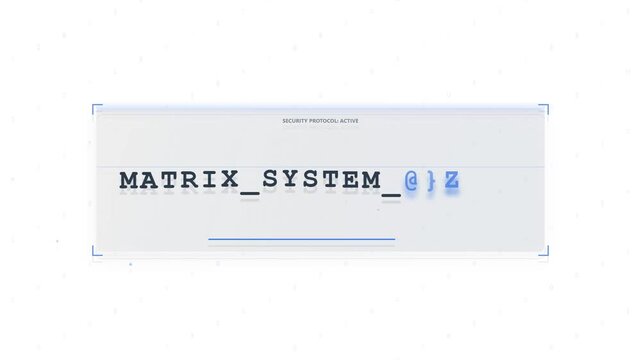 Digital security interface loading system code on a white background