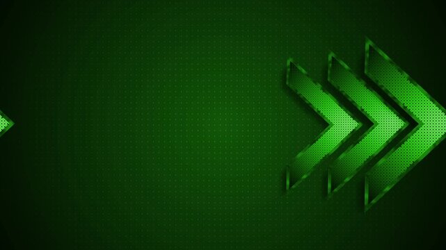 Abstract background with chevron arrows on the sides and copy space in the center animation