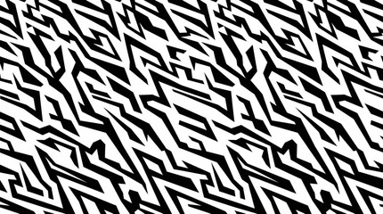 Seamless Geometric Racing Camouflage Pattern with Sharp Angular Shapes for Vinyl Wrap and Apparel © kaneki