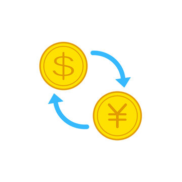 ドルと円の為替アイコン