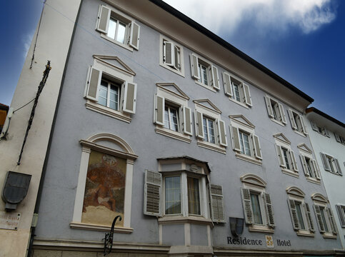 Facade of the Residence Hotel Chiavi d'Oro (Goldener Schl&uuml;ssel) located in the historic center 2026 Bressanone Italy