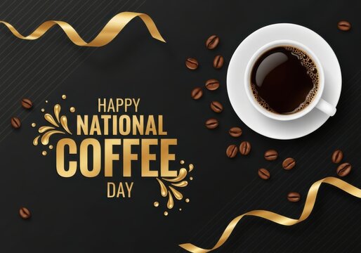 National coffee day celebration graphic
