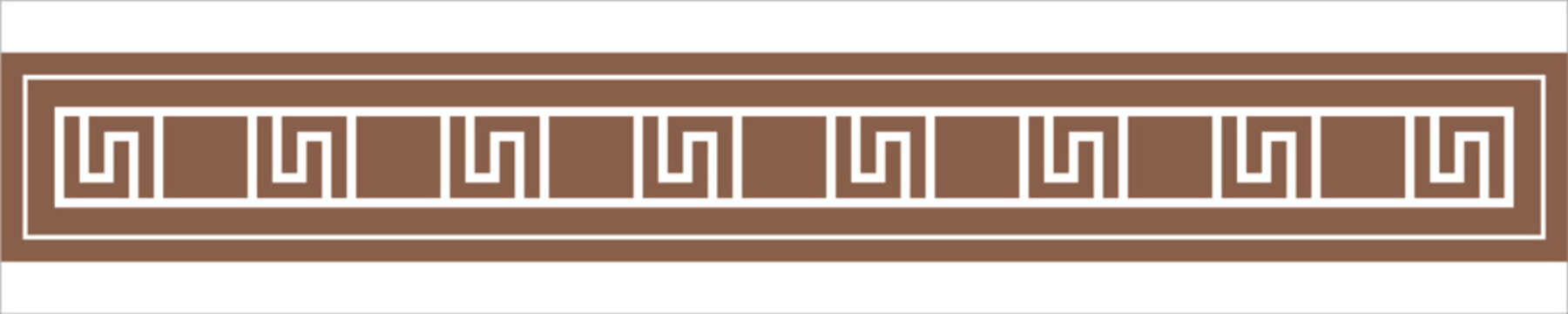 Classic Greek Key Line Art Border Pattern Divider Vector Design.eps