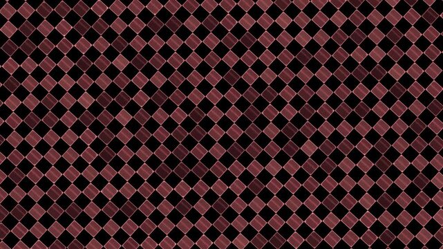 A repeating pattern of diamond shapes in shades of red and black creates a geometric textured surface
