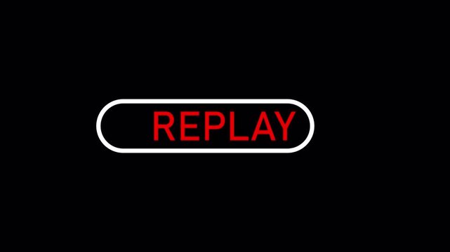 Replay Button Animation | Replay Icon | Video Playback Loop | UI Motion Graphics