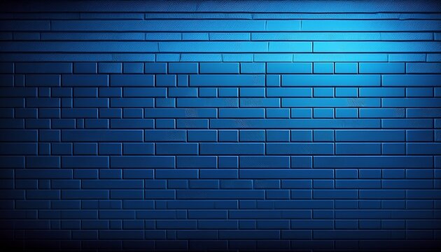 abstract dark blue gradient background featuring a subtle brick wall texture overlay for modern industrial design and creative digital graphic projects
