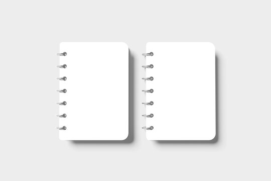 Blank A6 Notebook Mockup - 3D Illustration