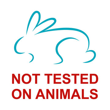Not tested on animals. Warning symbol. The product and its ingredients have not been tested on animals. Humane treatment of animals. Labeling on the package.