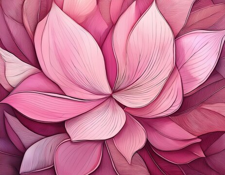 of pink petals with an abstract look delicate etchings
