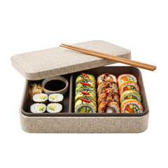 Japanese sushi bento box set with wooden chopsticks © shuphanida