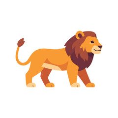 Lion, side view, colorful vector icon © point of BORT