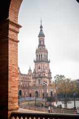 Naklejka premium Plaza de España, in Seville Spain