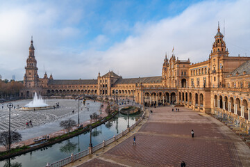 Fototapeta premium Plaza de España, in Seville Spain