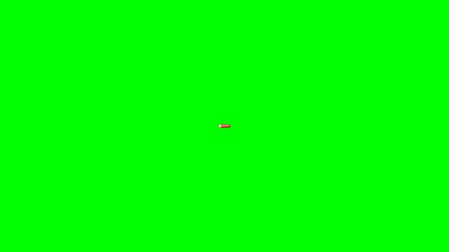 Animation of a red subscribe button with a yellow notification bell icon on a green screen background