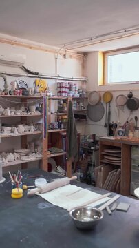 Ceramic Making in a Crafts Studio