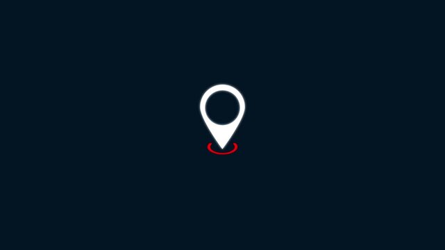 Map pointer icon set with pin symbols for navigation and location markers on transparent background.location icon with point animation.