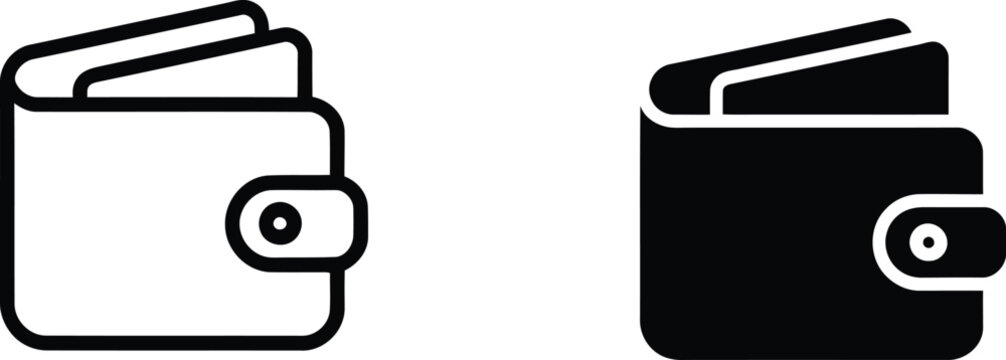 Simple wallet and money storage icon vector illustration