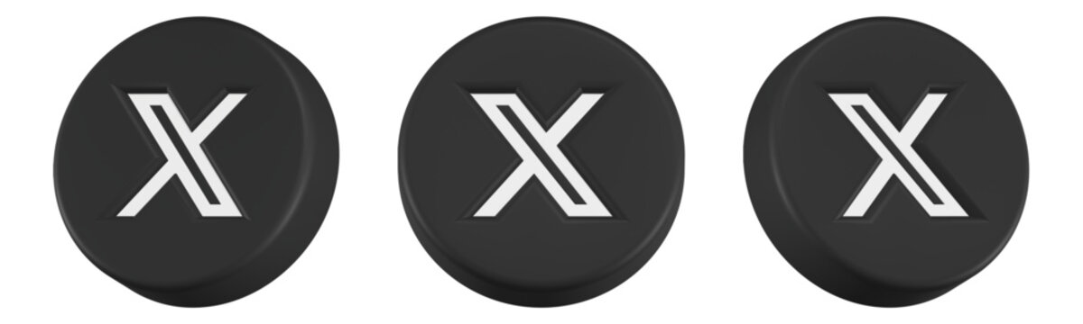 twitter icon 3d render design