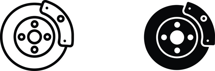 Vehicle brake disc icon vector illustration