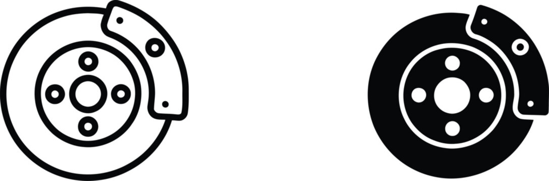 Vehicle brake disc icon vector illustration