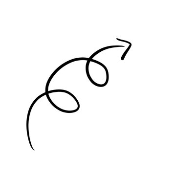 vector illustration of a black and white icon of a mouse and spiral arrow